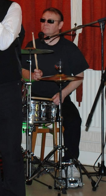 Tim on drums